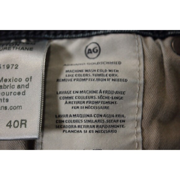 AG Adriano Goldschmied The Everett Slim Straight Jeans Men Blue Distressed 40X30 - Picture 13 of 13